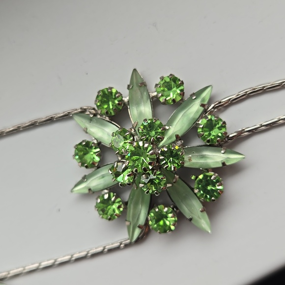 #6 Green crystal necklace - Picture 5 of 8